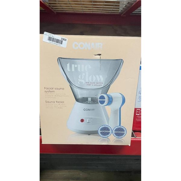 Conair True Glow Facial Sauna Hot Mist Model MDF3R with Facial Brush