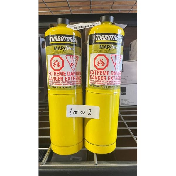 Set of 2 TurboTorch MAP//Pro Gas Cylinders 14.1 oz Each