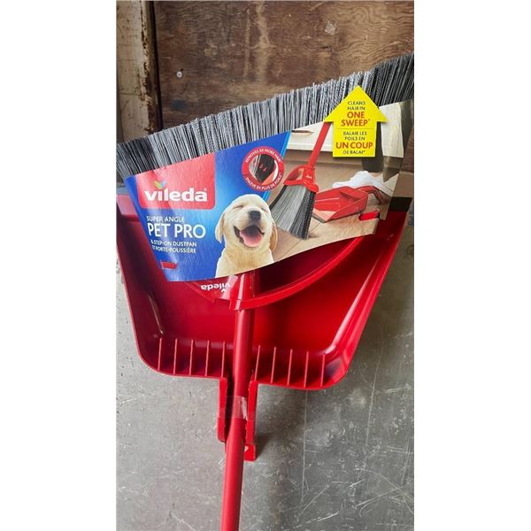 Vileda Super Angle PET PRO Broom and Dustpan Set
