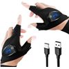Image 1 : Etsfmoa pair of LED Flashlight Gloves for Hands-Free Lighting