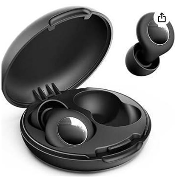Kaugic Noise Cancelling Earplugs SNR33dB NNR30dB Black