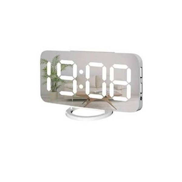 Miowachi Digital Alarm Clock with LED Display and USB Charging Ports