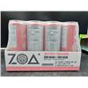 Image 2 : Zoa Zero Sugar White Peach Energy Drink 12 Pack 16 oz Cans