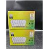 Image 1 : Lot of 2 Geeni A19 11W LED Smart Light Bulbs, 6-Pack, Soft White