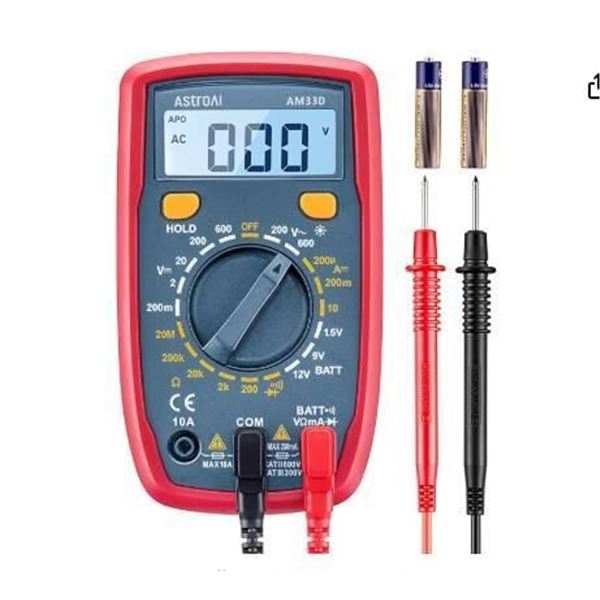 AstroAI Digital Multimeter Ammeter 2000 Counts XL830L