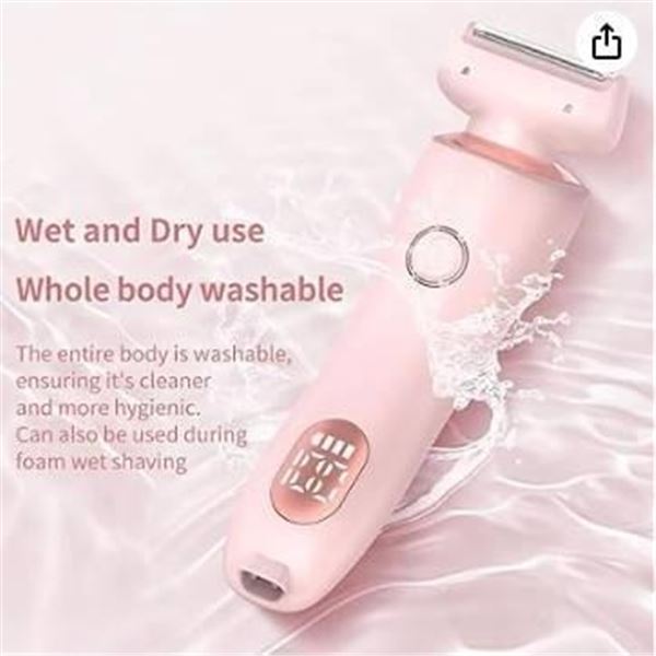 2-in-1 Waterproof Electric Lady Shaver with USB Charging
