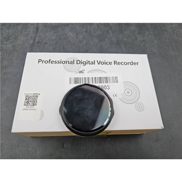Professional Digital Voice Recorder with Circular Black Device