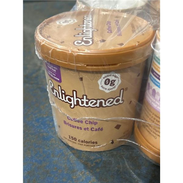 ***FROZEN*** Enlightened Coffee Chip Ice Cream, 8 Containers, 16 Fl Oz Each