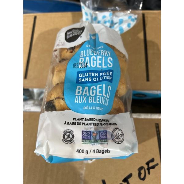 ***FROZEN***  Lot of 6 Blueberry Bagels Gluten-Free 400g Each