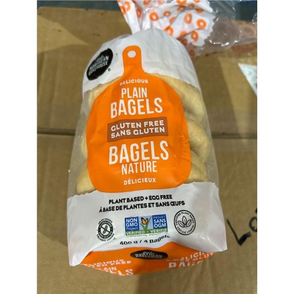 ***FROZEN***  Gluten-Free Plain Bagels, Plant-Based, Non-GMO, Lot of 6