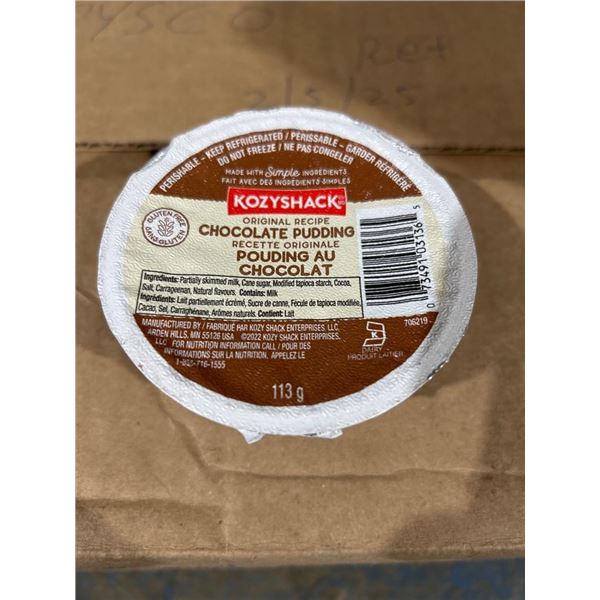 ***FROZEN***  Kozy Shack Chocolate Pudding Individual Cups, 48 Units 4 Oz Each