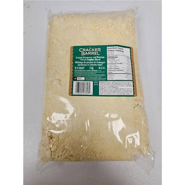 ***FROZEN*** Cracker Barrel Grated Parmesan and Romano Cheese Blend, 2 kg