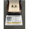 Image 1 : Natural Black Diamond Solitaire 5.20 Carats Stud Earrings in 925 Sterling Silver Appraisal $4900.00
