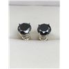 Image 4 : Natural Black Diamond Solitaire 5.20 Carats Stud Earrings in 925 Sterling Silver Appraisal $4900.00