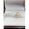 Image 1 : Gold Ring With Lab Diamond 0.05ct, Size 7, Made in Canada Appraised $1300