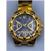 Image 2 : Geneva Men’s Gold-Tone Chronograph-Style Watch With Blue Dial