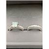 Image 1 : 2.00 CT GRA CERTIFIED PRINCESS CUT MOISSANITE STONE VVS BLUE COLOR SET IN CENTER WITH 10 CHANNEL SET