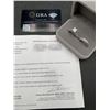 Image 3 : 2.00 CT GRA CERTIFIED PRINCESS CUT MOISSANITE STONE VVS BLUE COLOR SET IN CENTER WITH 10 CHANNEL SET