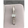 Image 5 : 2.00 CT GRA CERTIFIED PRINCESS CUT MOISSANITE STONE VVS BLUE COLOR SET IN CENTER WITH 10 CHANNEL SET