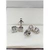 Image 3 : Pair Of Synthetic Diamond Earrings 2.60 Carat TW set in .925 Silver Apprasial $3940.00