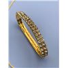 Image 2 : Gold-Tone Stud Earrings and Rhinestone Bangle Jewelry Set