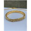Image 3 : Gold-Tone Stud Earrings and Rhinestone Bangle Jewelry Set