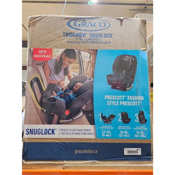 Graco Triogrow Snuglock 3-in-1 Car Seat with Anti-Rebound Bar