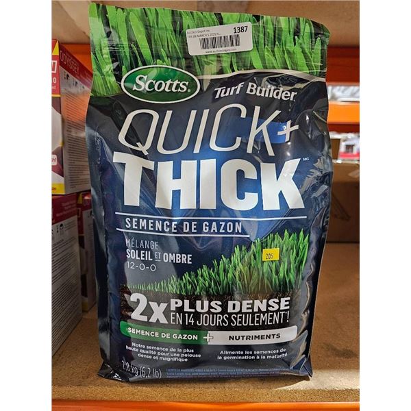 Scotts Turf Builder Quick + Thick Grass Seed Mix, 2.8 kg (6.2 lb)
