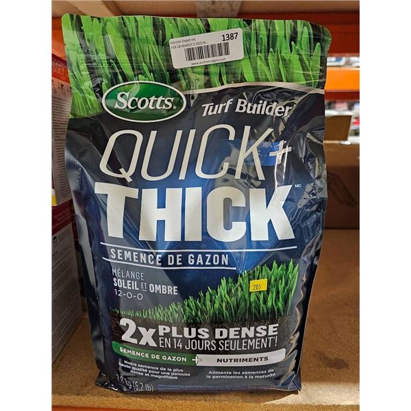 Scotts Turf Builder Quick + Thick Grass Seed Mix, 2.8 kg (6.2 lb)