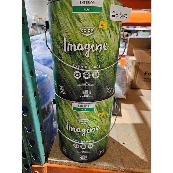Co-op Imagine Exterior Flat Paint – 3.64L – White