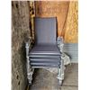Image 4 : StyleWell Stacking Sling Chair Set with Graphite Finish and Fabric