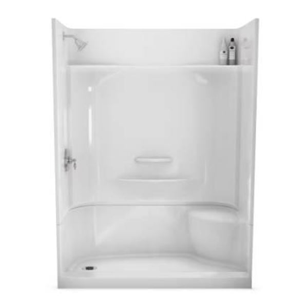 Maax Essence 6030 Fiberglass Wall Kit and Bathtub, 60-Inch Width, White