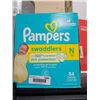 Image 1 : Pampers Swaddlers Size N Diapers – 84 Count for Newborns