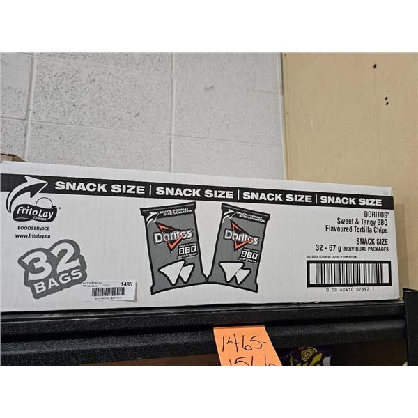 Frito-Lay Doritos Sweet & Tangy BBQ Snack Size 32x67g