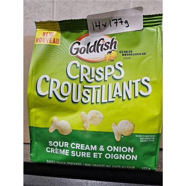Goldfish Crisps Sour Cream & Onion 14 Bags of 177 g Each