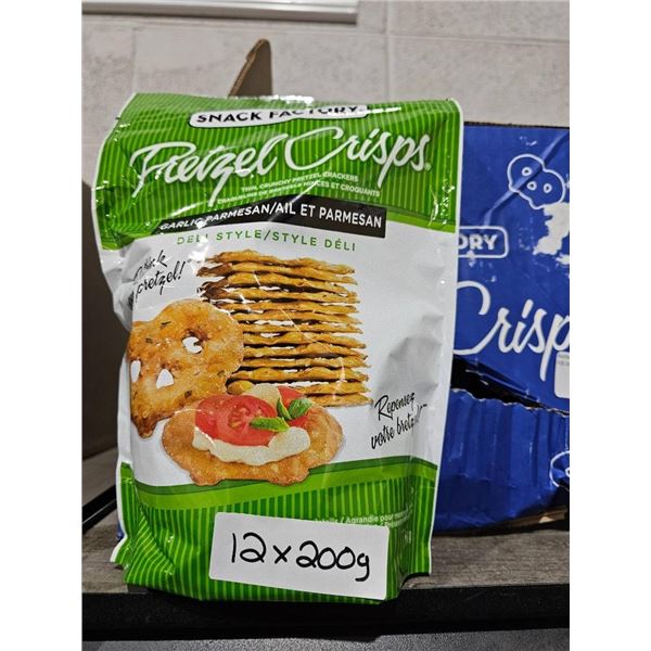 Snack Factory Pretzel Crisps Deli Style Parmesan 12 x 200g Pack