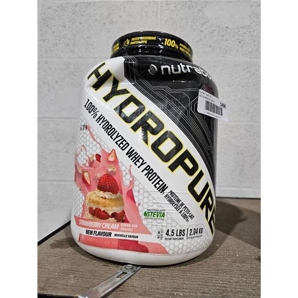 Nutrabio Hydropure Hydrolyzed Whey Protein 4.5 lb Strawberry Cream Flavor