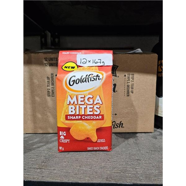 Goldfish Mega Bites Sharp Cheddar 12 x 167g Snack Pack