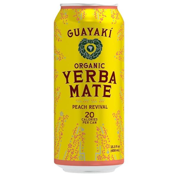 Guayaki Yerba Mate Peach Revival 12-Pack (12 x 458 ml)