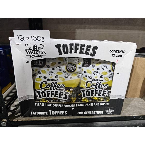 Walker’s Arabica Coffee Toffees 12x150g Display Case