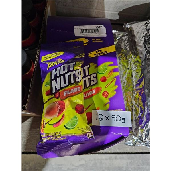 Takis Hot Nuts Flare 12-Pack 90 g Chili Pepper & Lime Flavor