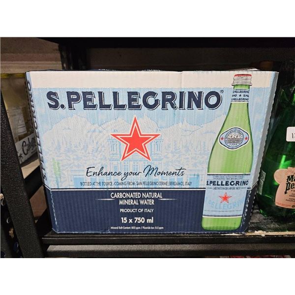 S. Pellegrino Carbonated Natural Mineral Water, 750 ml, 15-Count