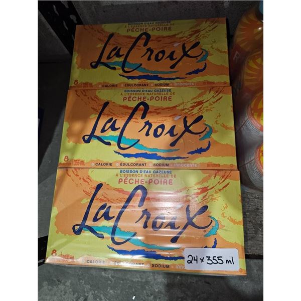 LaCroix Peche Poire Sparkling Water 24 x 355ml Cans