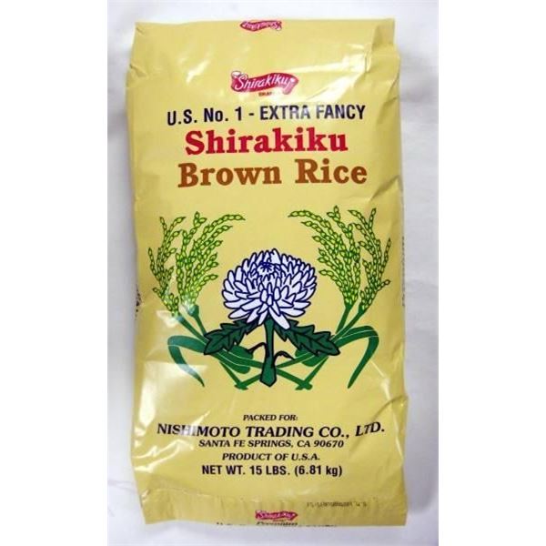 Shirakiku Medium Grain Brown Rice 50 lb Bag