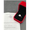 Image 3 : 2.00 CT GRA CERTIFIED ROUND BRILLIANT CUT MOISSANITE STONE VVS D COLOR SET IN CENTER OF ROUND HALO W