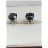 Image 2 : Natural Black Diamond Earrings 5.20 Carat TW with 925 Sterling Silver Mounts Apprasial $3940.00