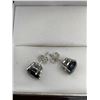 Image 3 : Natural Black Diamond Earrings 5.20 Carat TW with 925 Sterling Silver Mounts Apprasial $3940.00