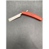 Image 2 : Straight Razor with Red Wood Handle and Stainless Steel Blade