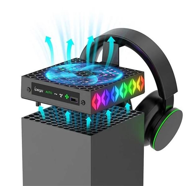 RGB Cooling Fan for Xbox Series X With USB Ports And Headset Stand