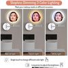 Image 1 : Rechargeable Wall Mounted Makeup Mirror, 8 Inch Double-Sided LED Vanity Mirror 1X/10X Magnification,